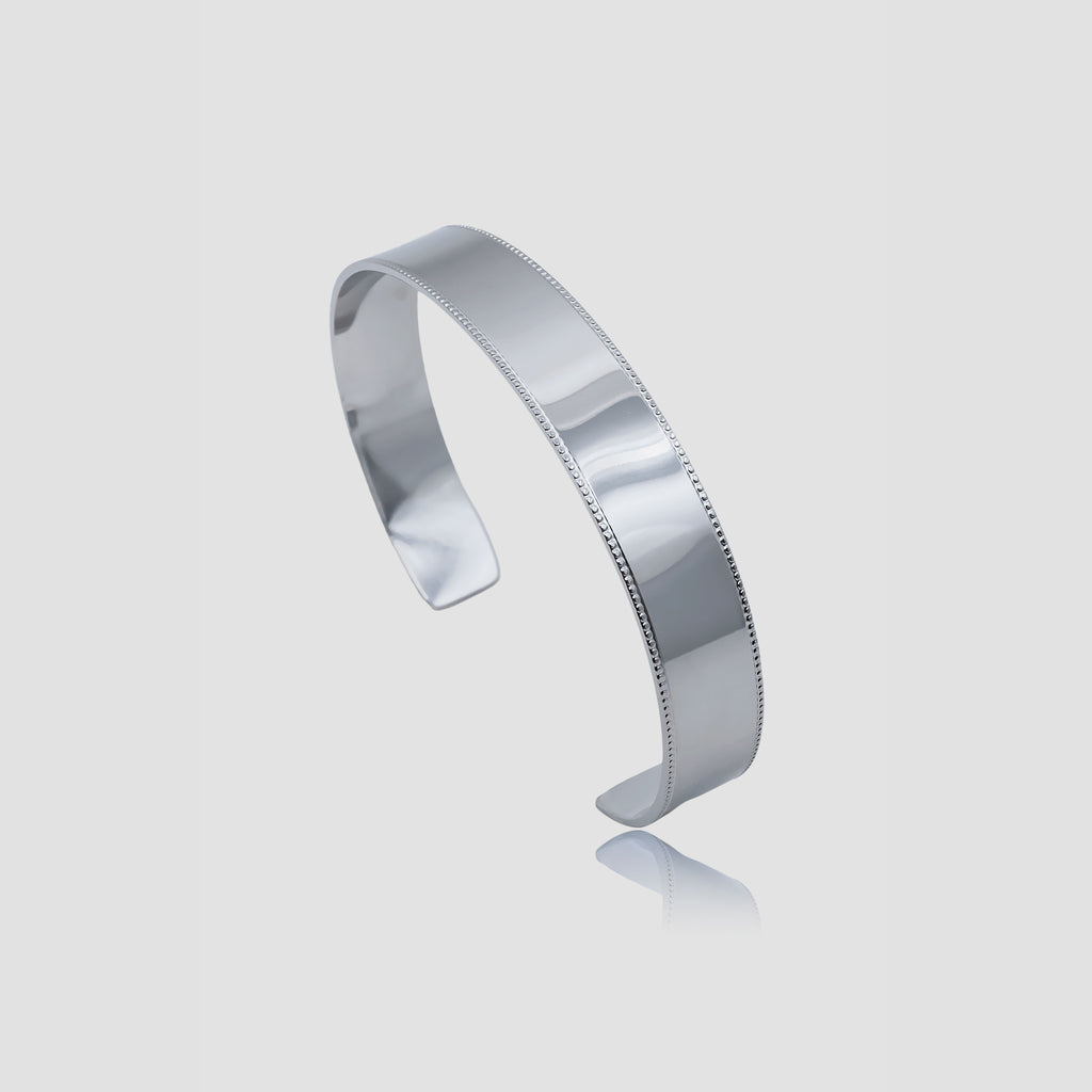 LUX Silver Plain Design Cuff