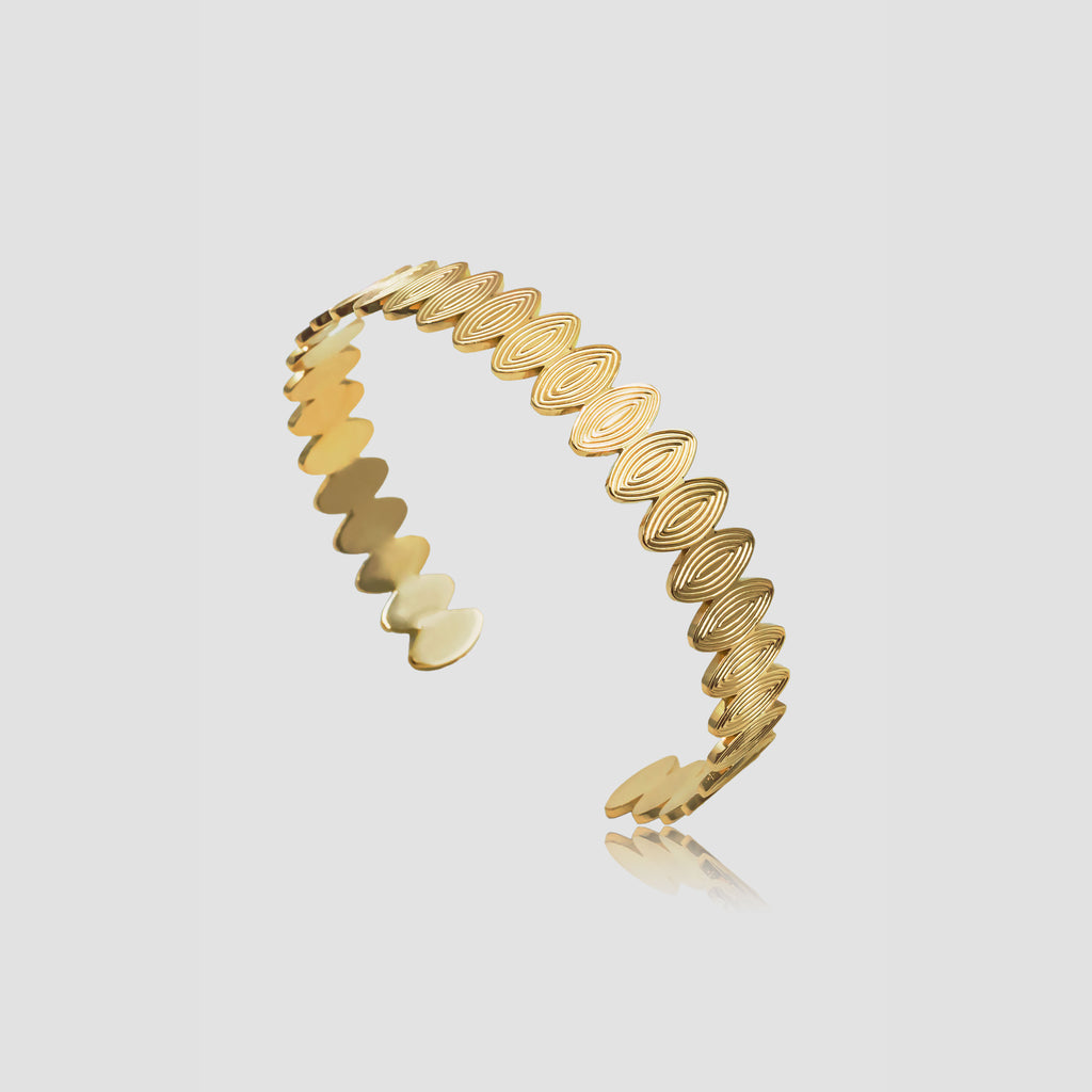 DELILAH Gold Diamond Design Cuff 